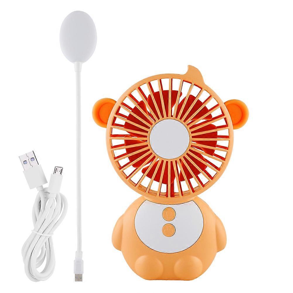 Mini USB Rechargeable Handhold Portable Desktop Cooling Fan (Orange)
