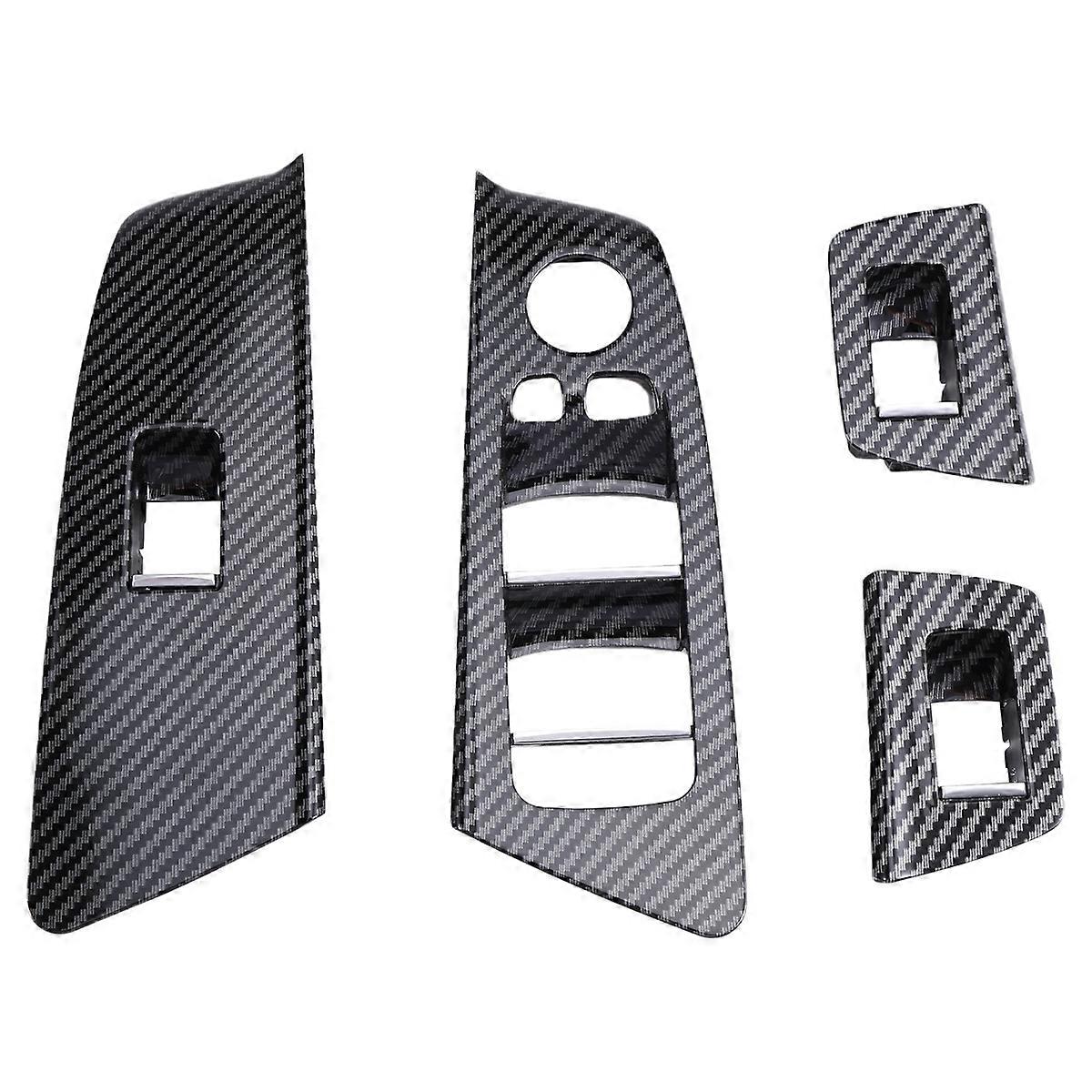 Car Interior Door Window Switch Cover for 5 Series M5 G30 G31 G38 F90 2017-2020 525 528 530 540 LHD Carbon Fiber