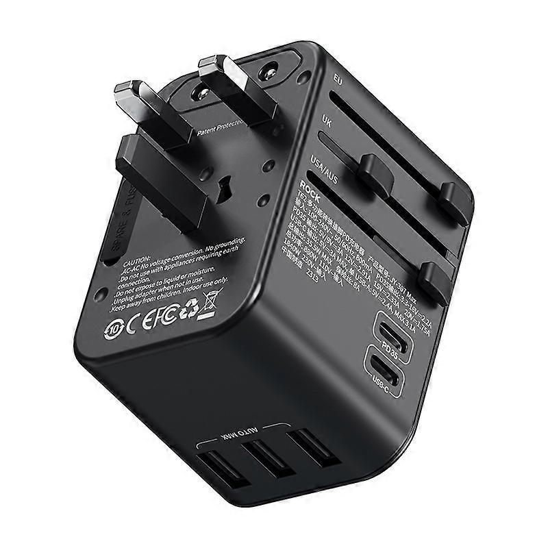 ROCK T62 35.5W Global Travel Multifunctional Plug PD Charger Power Adapter