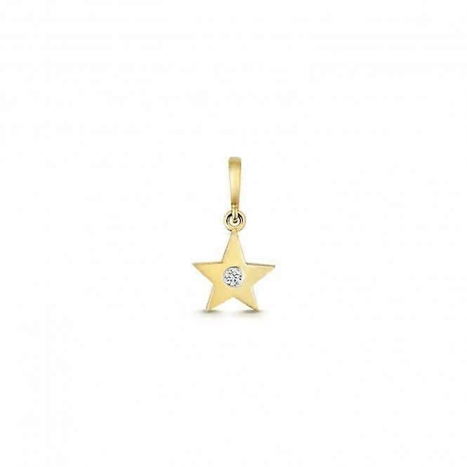 Diamond Jewellery 9ct Gold Diamond Star Pendant PD186