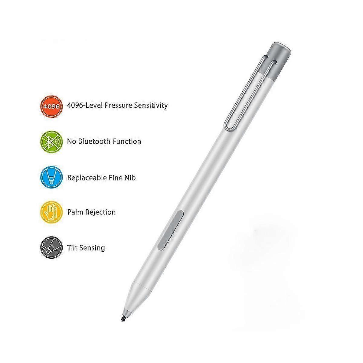 For Stylus Pen Go Pro7/6/5/4/3 Electronic Pen 4096 Levels of Pressure with Tip Extractor+Tip -Silve js