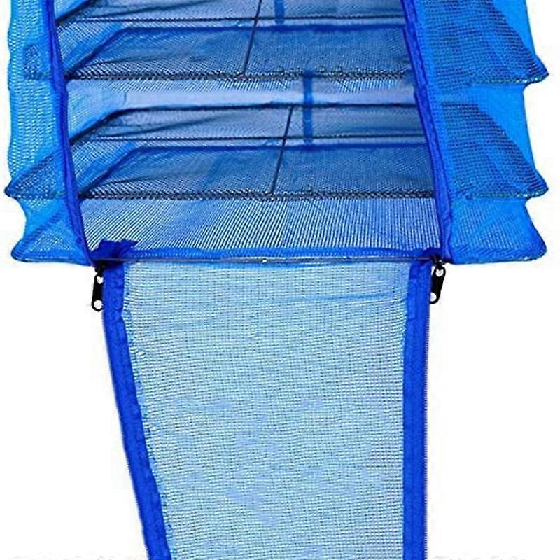 1Pcs Foldable 4 Layers Drying Rack for Vegetable Fish Mesh Hanging