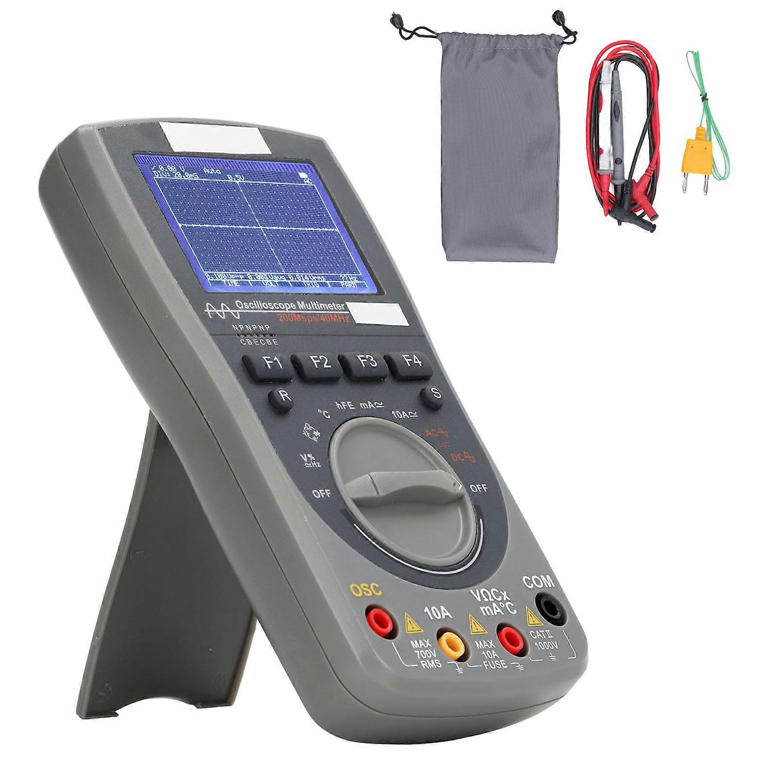 Digital Handheld Oscilloscope High Accuracy 2 in 1 200Msps 80MHz Multimeter for Home Appliance Testing