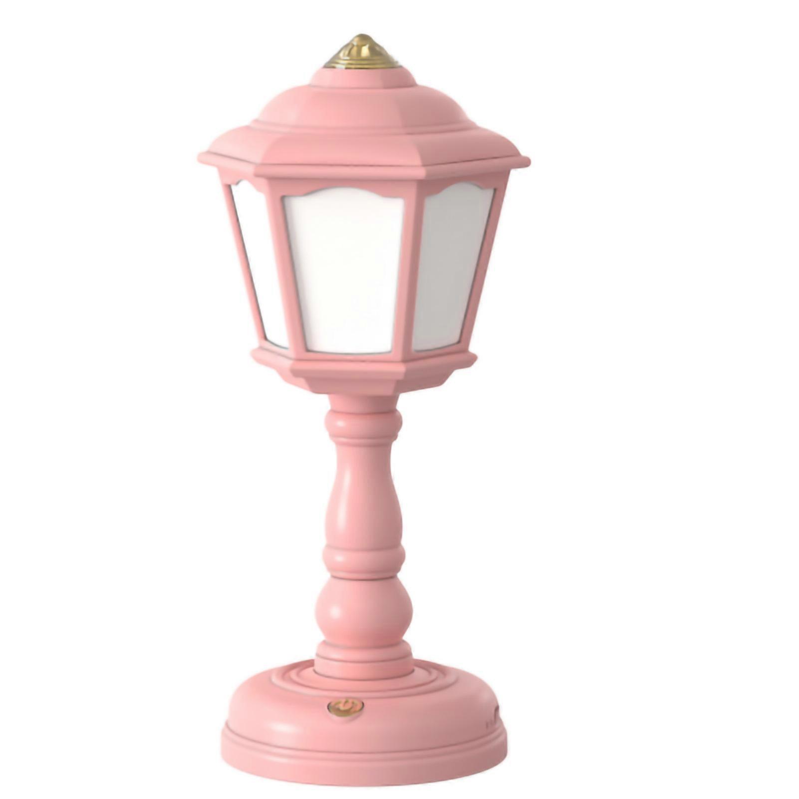 Retro Style Night Table Lamp Bedside USB Charge Touch Tone Three Color Temperature for Bedroom Dormitory