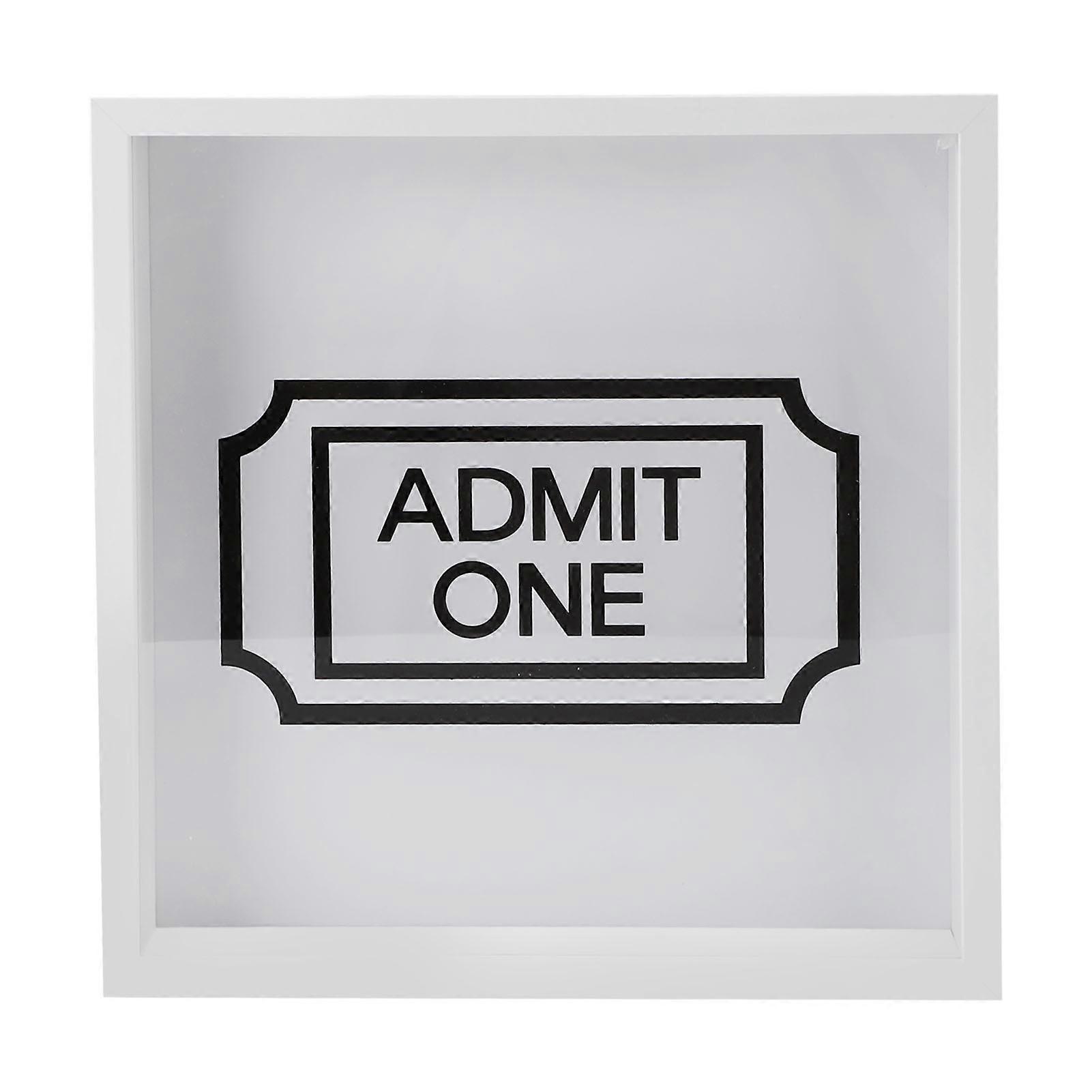 Travel Adventure Archive Shadow Box 29CM Storage Display White Top Loading Shadow Box with Slot for Picture White