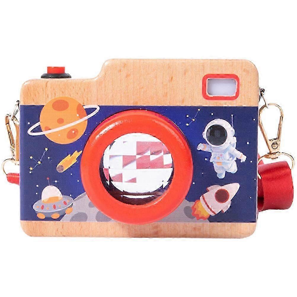 Caleidoscópio de madeira educacional Caleidoscópio Kid Camera modelo de câmera de brinquedo