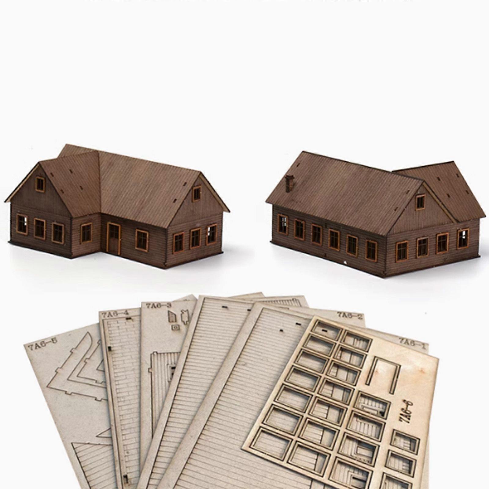 Diorama 1/72 Europa orientale Edifici di case a schiera Modello Scena Display Modello T4E