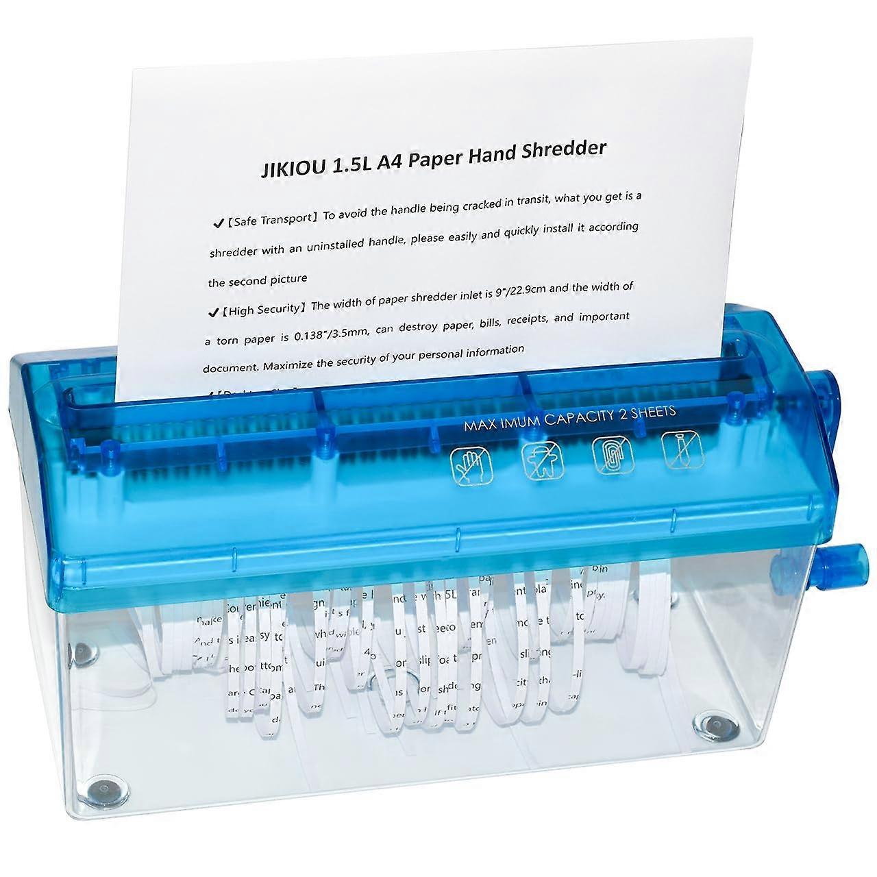 Manual Paper Shredder for Home and Office Standard A4 Size