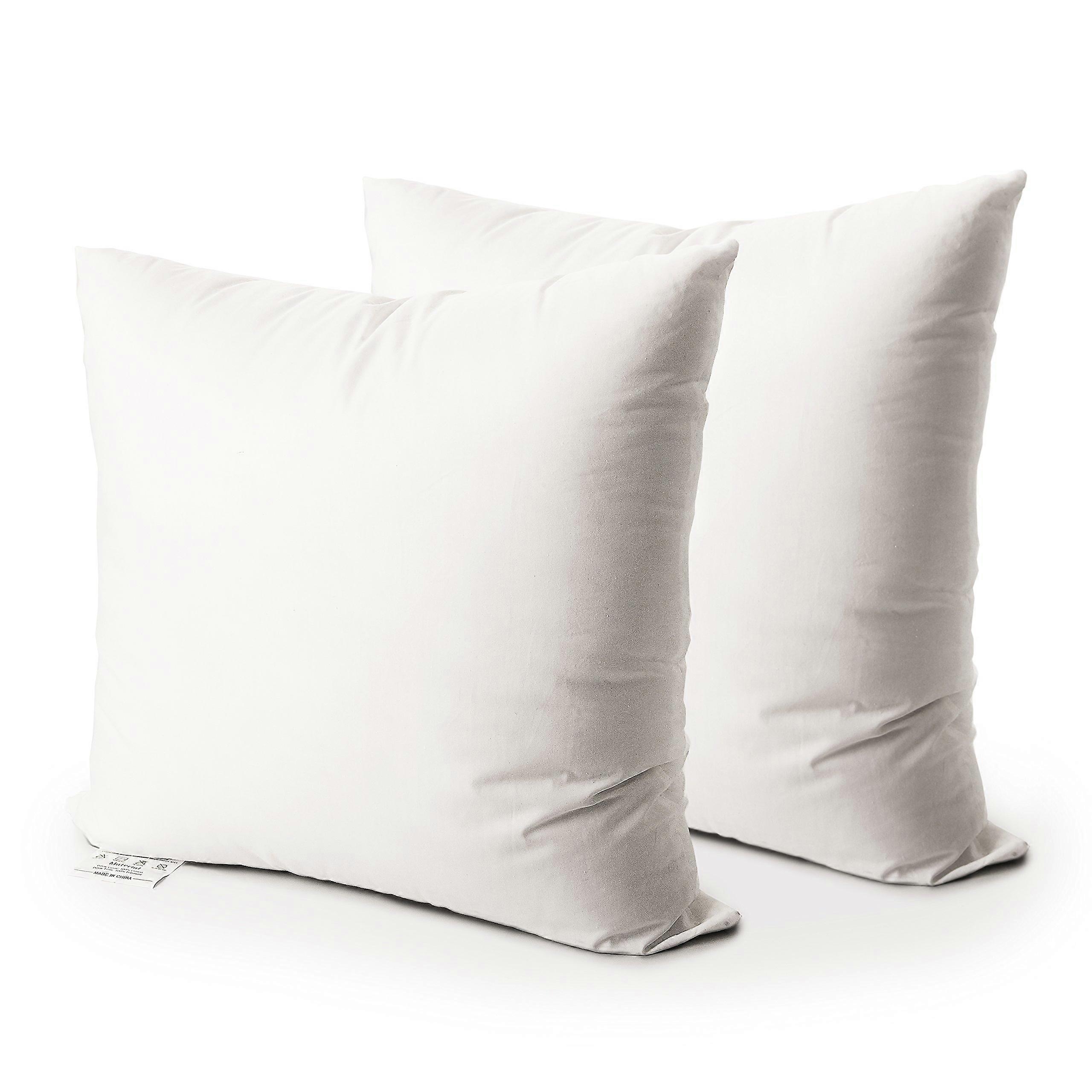 2 Set Down Alternative Polyester Square Throw Pillow Insert for Cushion 18x18