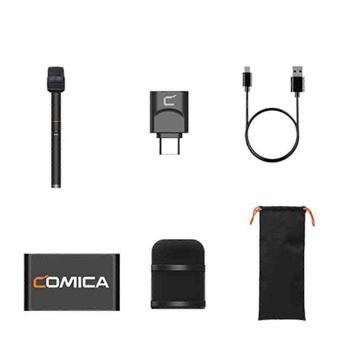 Comica Revo S Wireless Microphone 48kHz/24bit, Cardioid Polar Pattern, Denoise, for Smartphone Inter