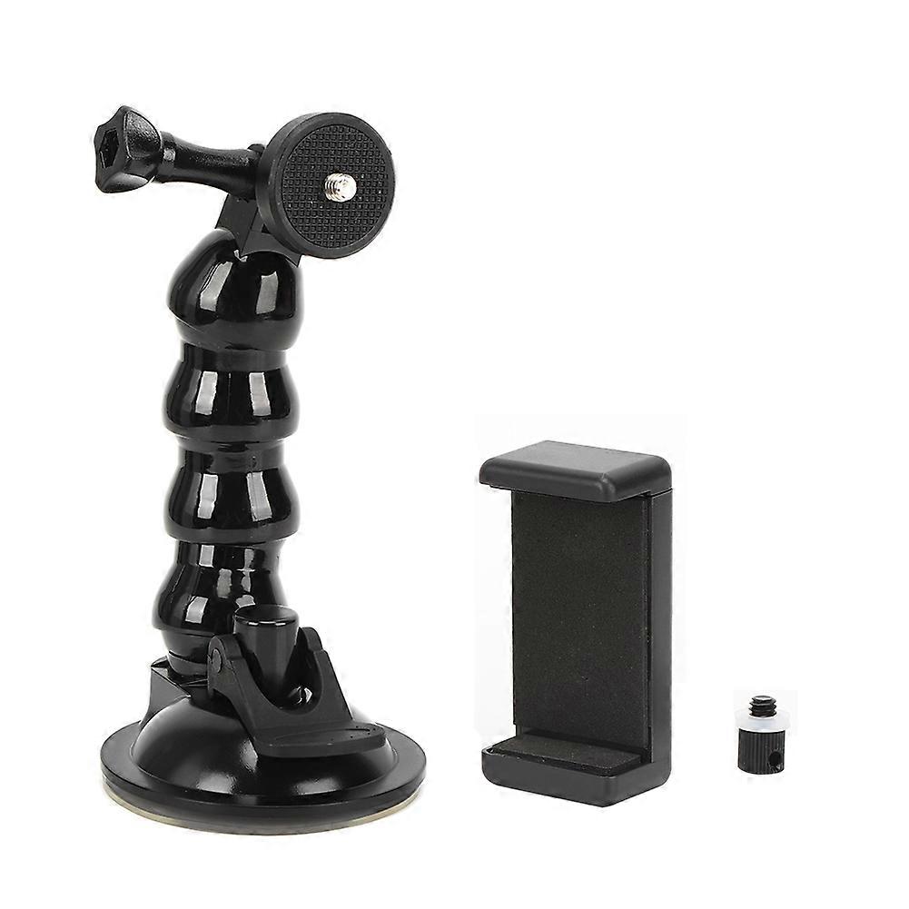 ABS Black Motion Camera Snakelike Flexible Suction Cup Bracket Fixed Mount with Mobile Phone Clip for FIMI