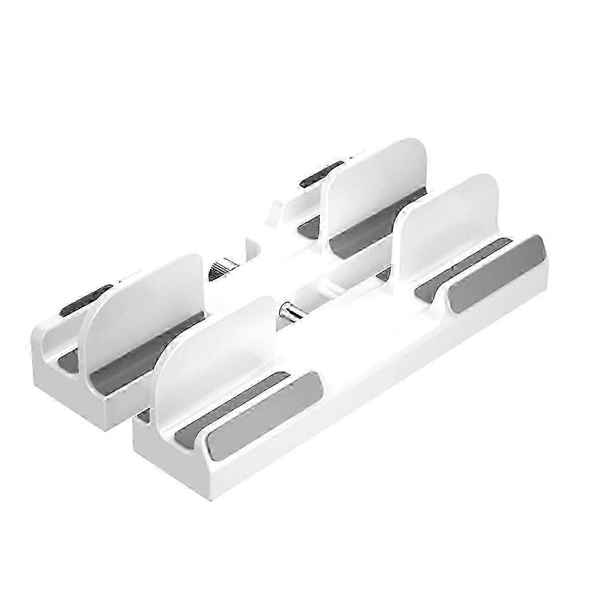 Adjustable Vertical Laptop Stand Holder - 3-Slot Padded Stand for 16 Inch Laptops, Enhanced Stabili