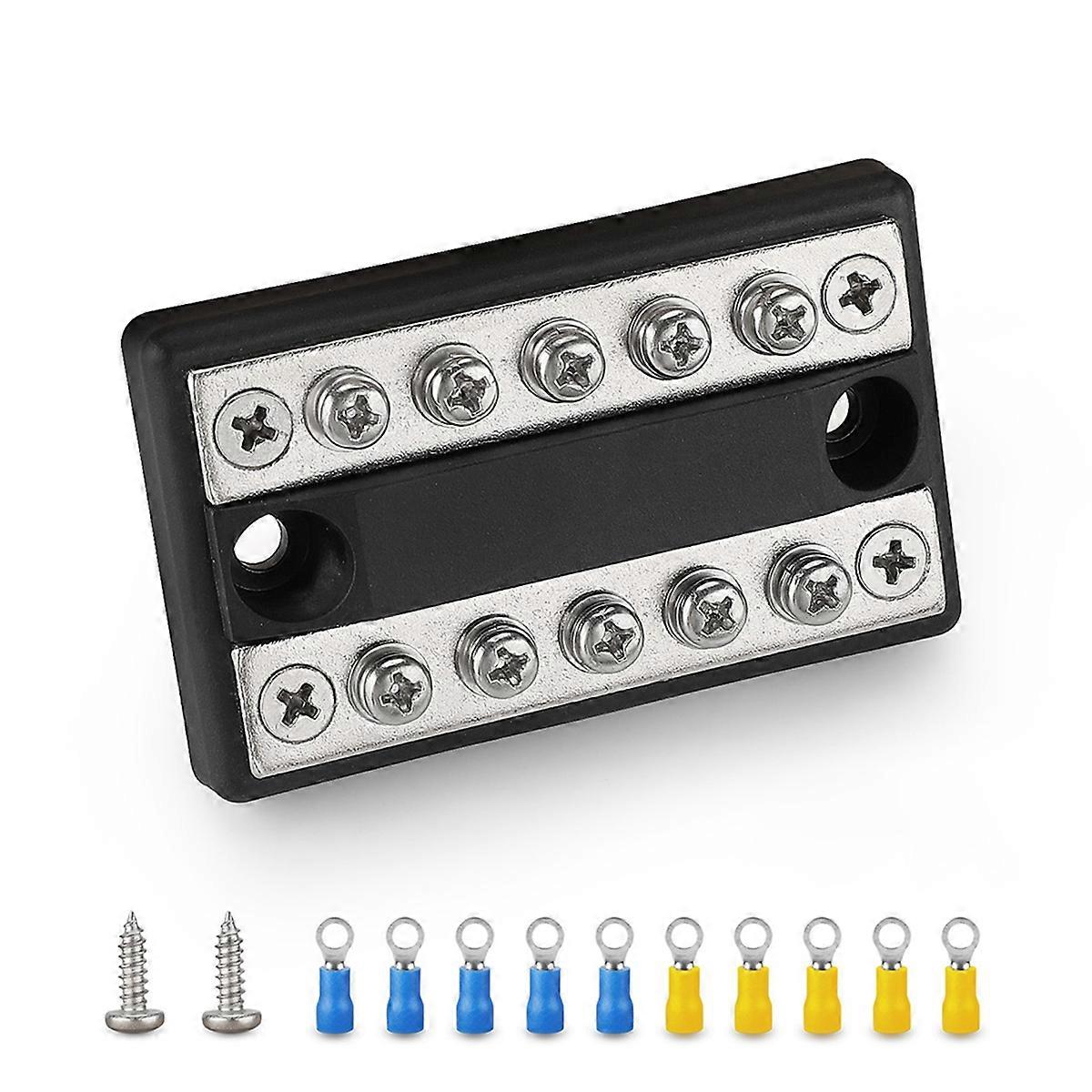 100A Battery Power Distribution Block Bus Bar Positive Negative