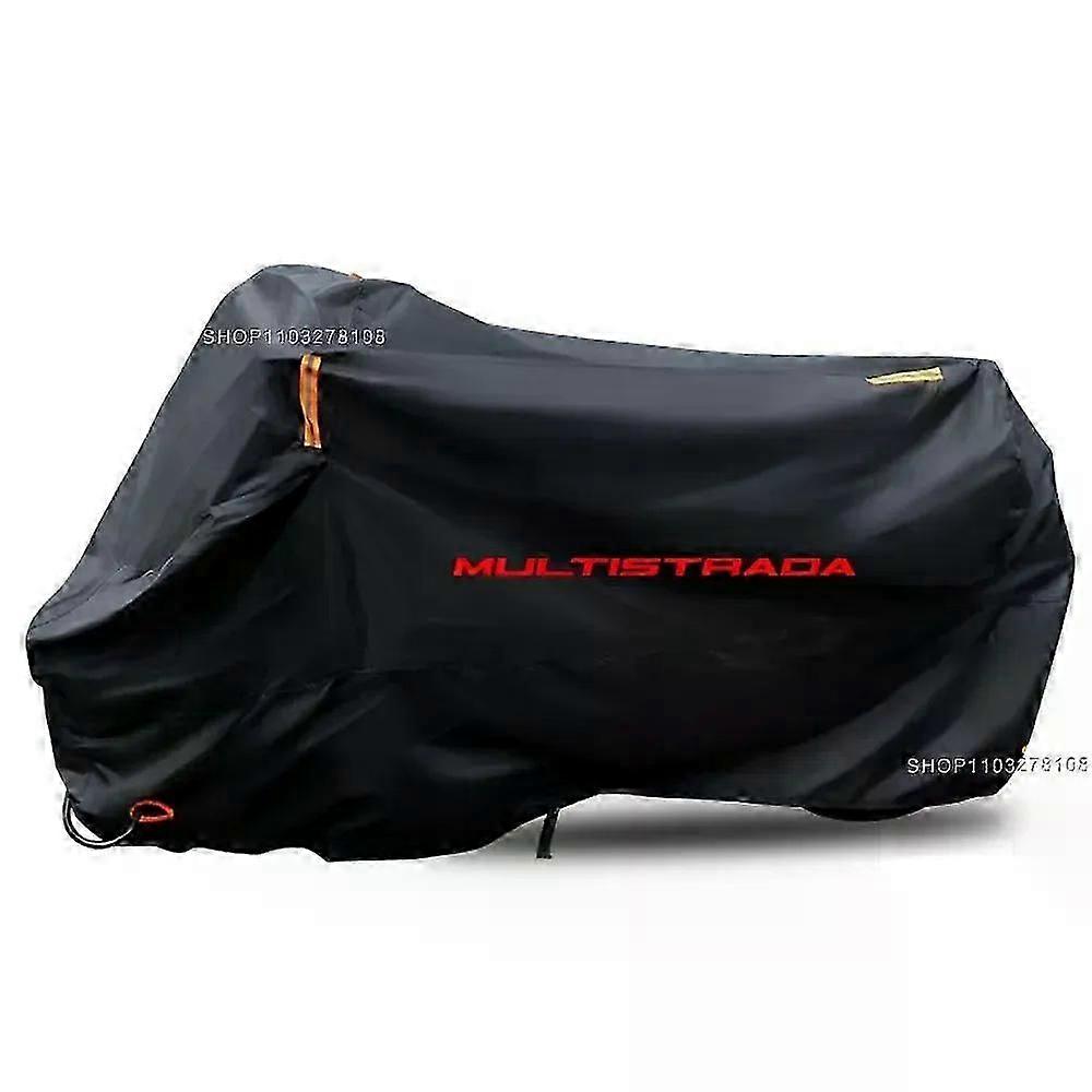 ينطبق على دوكاتي Multistrada 950 1100 1260 1200 S GT 1200 غطاء دراجة نارية مقاوم للماء في الهواء الطلق طوال الموسم غطاء مطر واقي من الغبار والأشعة فوق البنفسجية