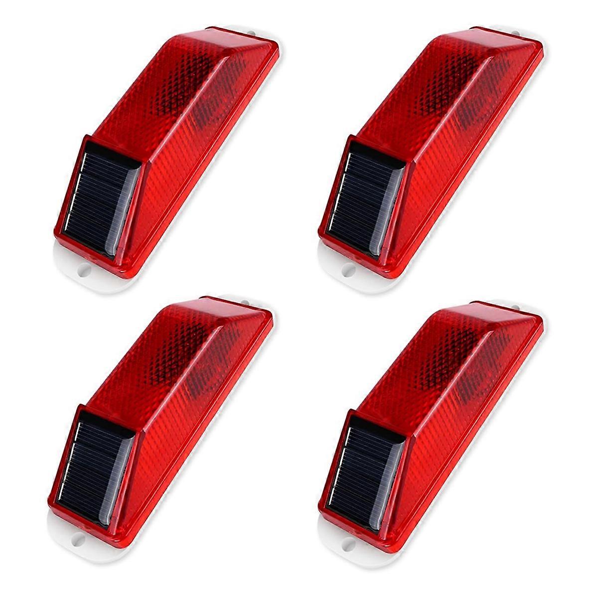 Solar Warning Lights, Bright Solar Strobe Lamp Magnetic Base,Red