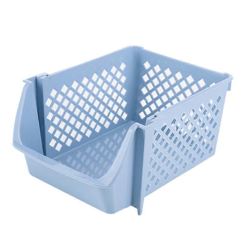 Stackable Vegetable Storage Basket for Food Plastic Storage Bins Blue