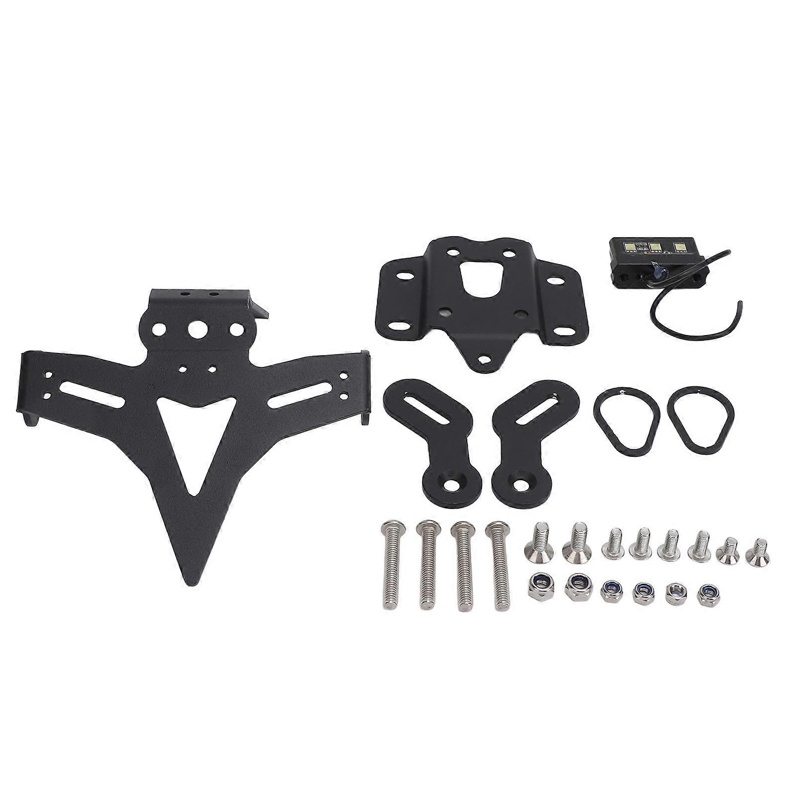 Motorcycle Rear License Plate Bracket Holder with Led Light Aluminium Alloy for MT‑07 FZ‑07 YZF‑R7