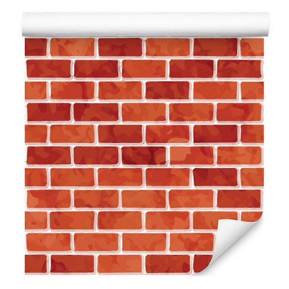 Tapeter för vardagsrummet klassiska röda tegelstenar abstrakt