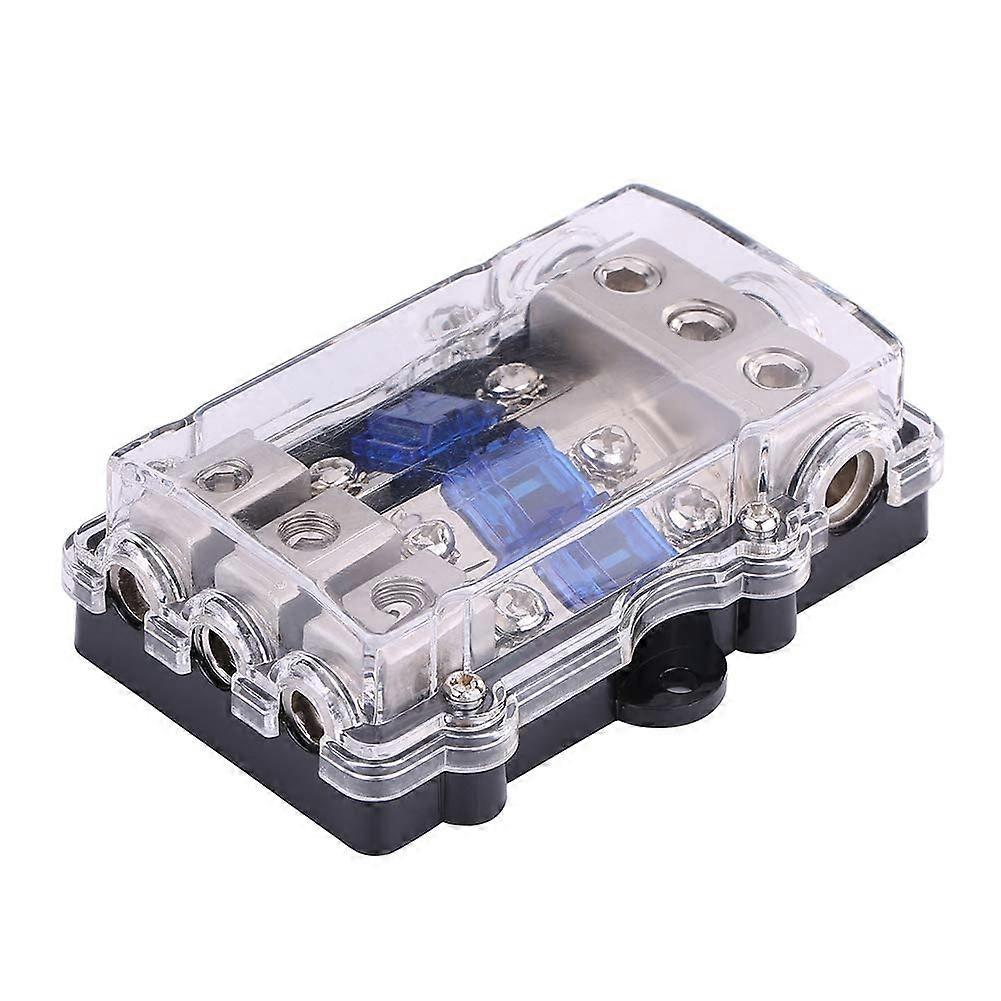 60A Car Auto Vehicle Stereo Audio Power Box Holder Dust Proof 1In3 Way Output Universal Fit For Car Boat