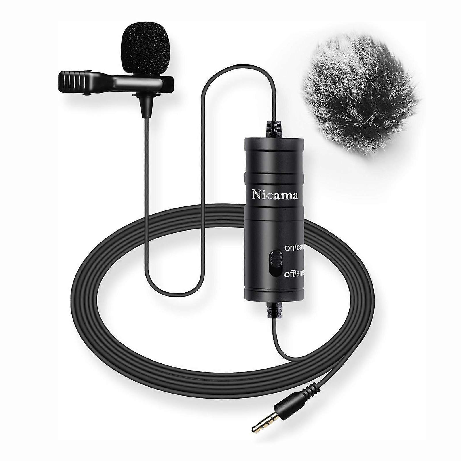 Professional 3.5mm Lavalier-Lapel Microphone Handsfree Condenser Microphone for Smartphone