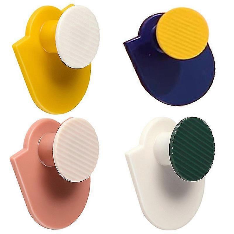 4 Pcs Strong Non-marking Plug Sticky Hook Wall Mount Coat Hat Key Storage Hook