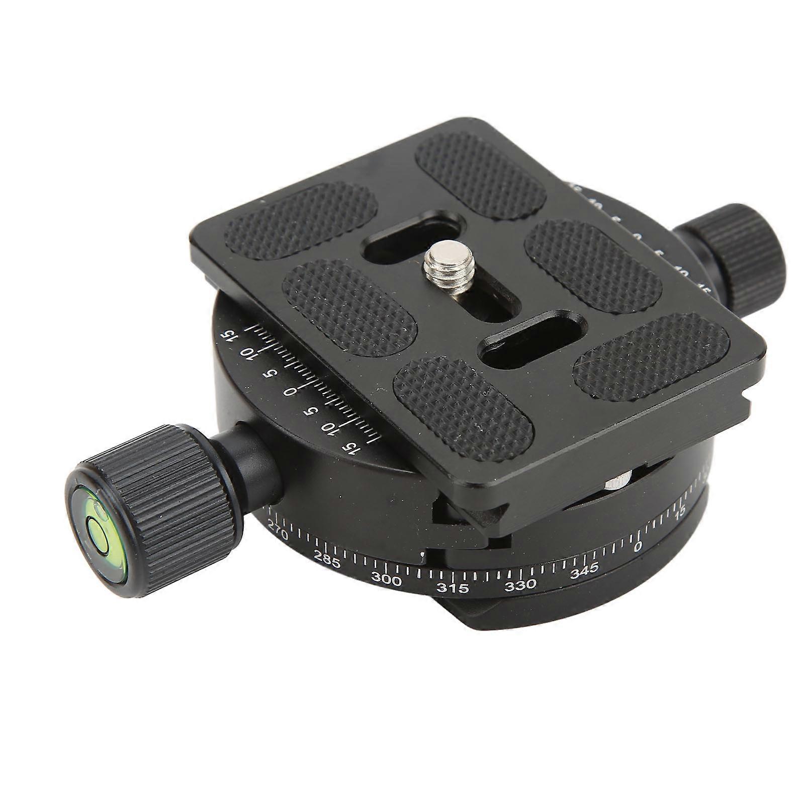 Camera Quick Release Plate Clamp Camera Adapter Plate 360 Degree Panorama Rotation for Camera Tripod Head QJ08S