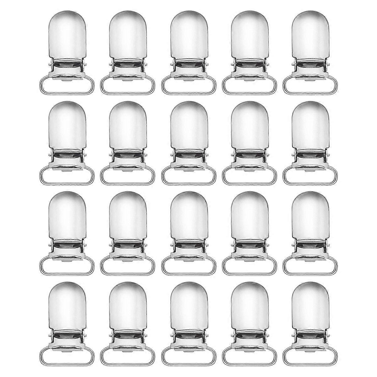 WINOMO 20PCS 20mm Κλιπ Πιπίλας με Γάντζους Ιμάντα Τιράντες για Παιδιά DIY Κρατώντας Πιπίλα