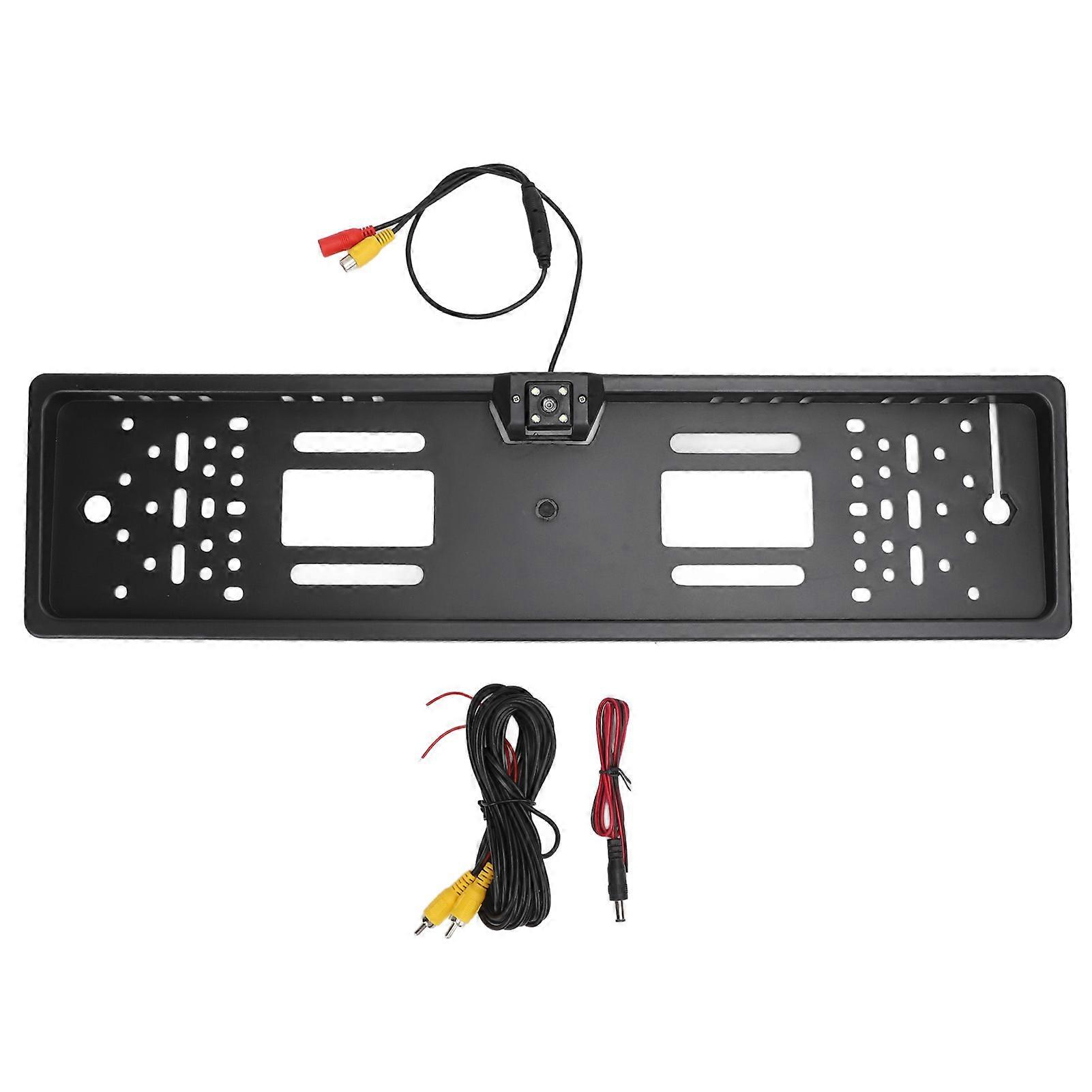 License plate frame camera for SUV with ultra wide angle lens