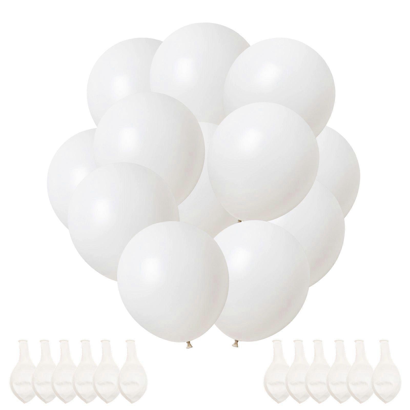 12PS 18" Matte Latex Balloon - White