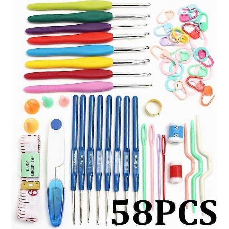 TEMPSA 16PCS Crochet Wool Needle Knitting Tool Braid Pin Accessory