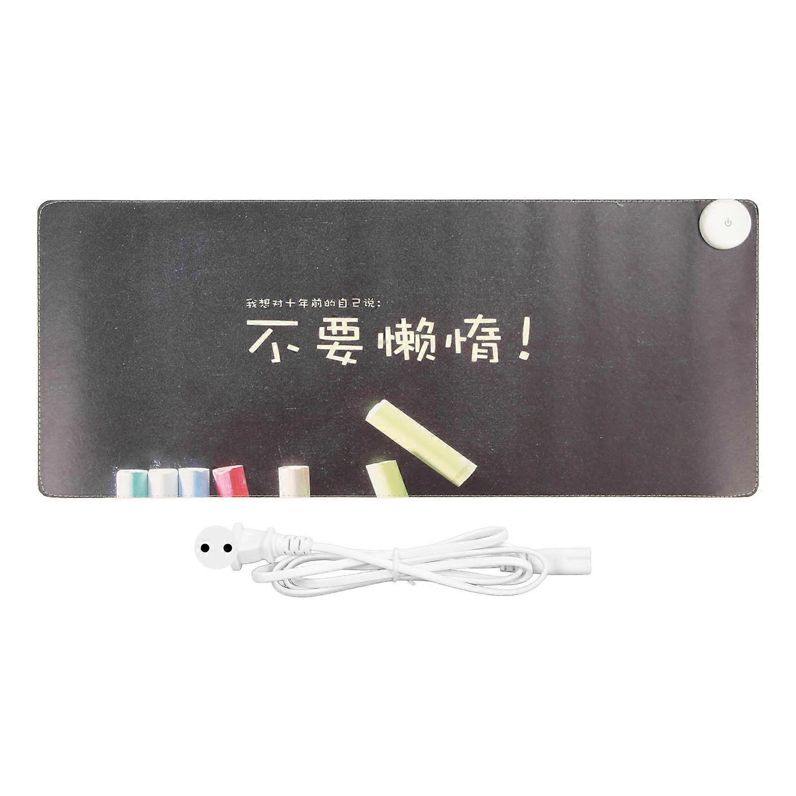 Warm Waterproof PU Leather 3 Levels Adjustable Timing Function Heated Desk Mat Mouse Pad 100‑240V