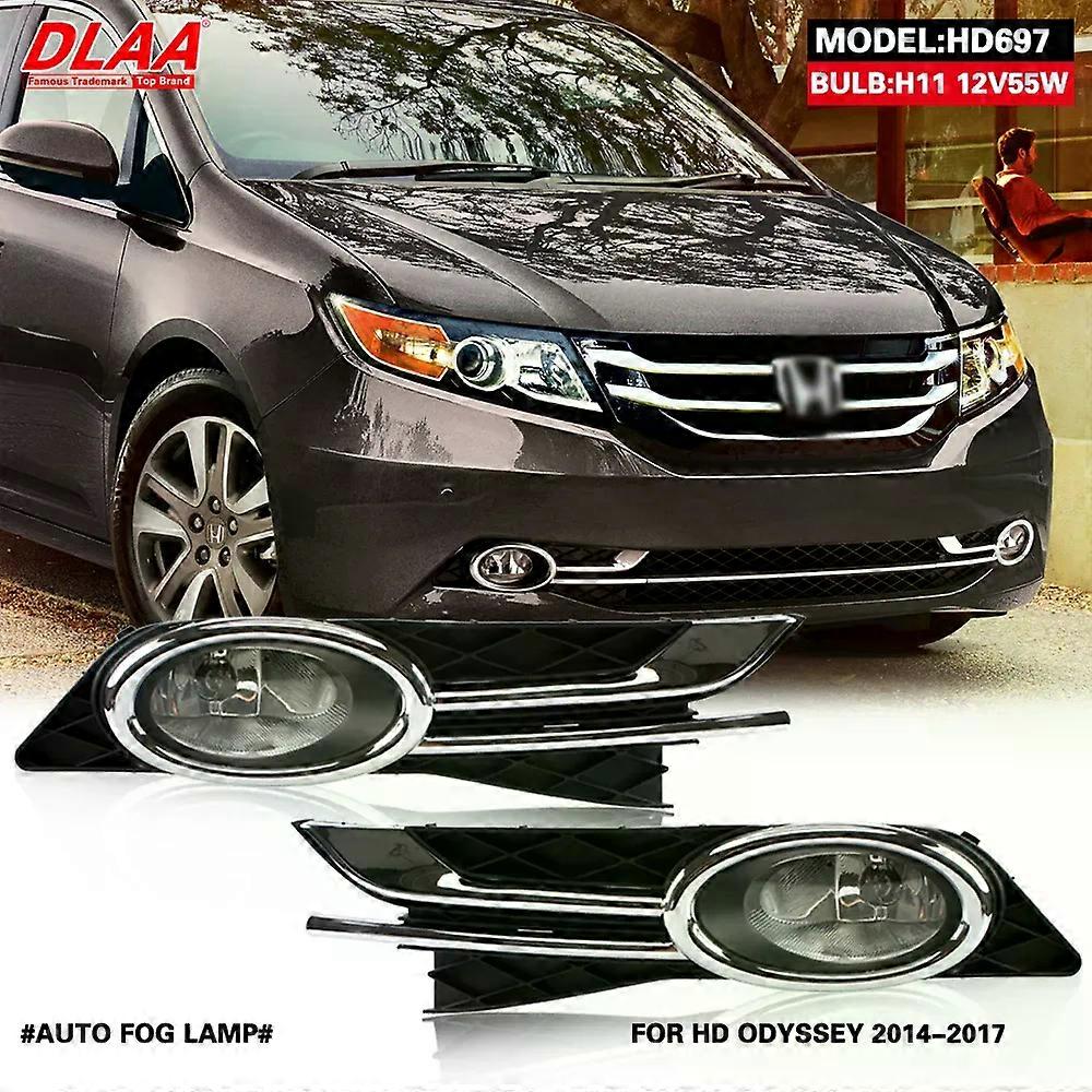 High qualityDLAA For ODYSSEY 2014 2015 2016 2017 Front Fog Lights Car Styling Spot Light Fog Lamps With Switch - 1 Pair