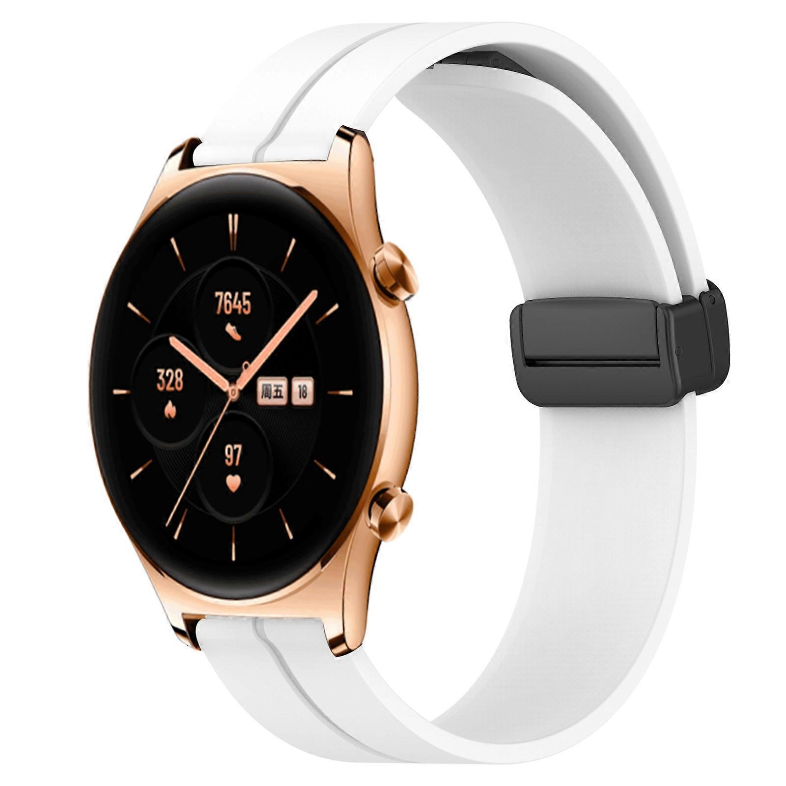 For Honor Watch GS 3 22mm Correa de reloj de silicona con cierre magnético de color sólido
