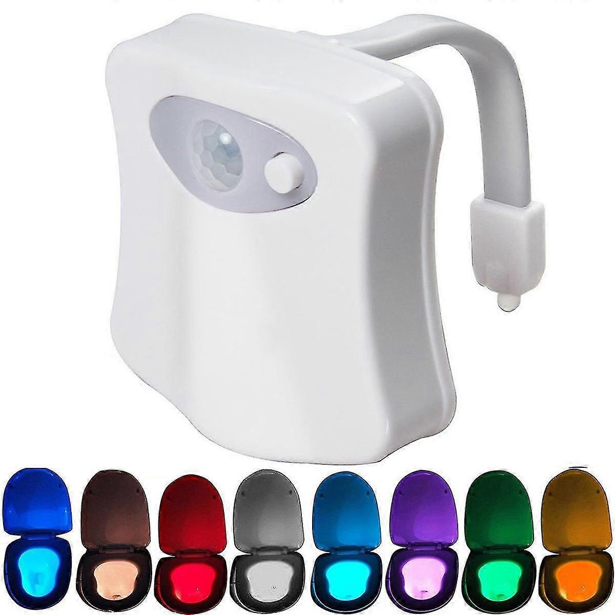 16-Color Motion Sensor Toilet Light - Waterproof LED Night Light with Auto On/Off for Easy Bathroom Navigation