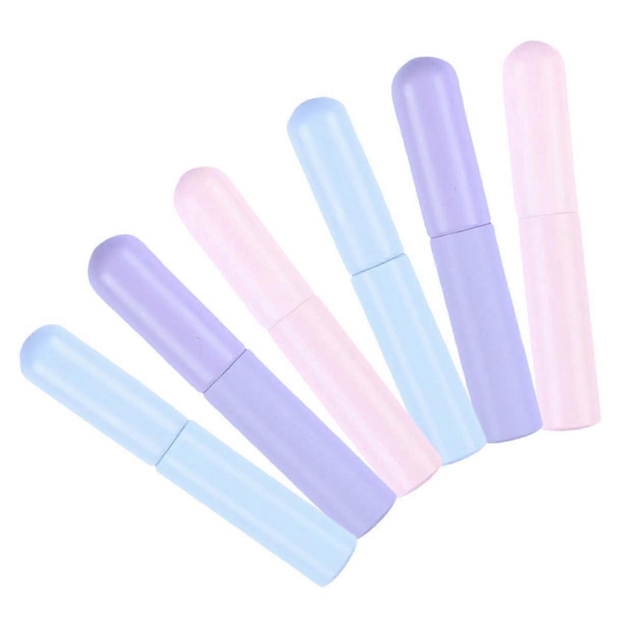 6pcs Silicone Lip Brush Set for Lipstick, Gloss, Balm, and Mask - Portable, Comfortable, Scratch-Free Design