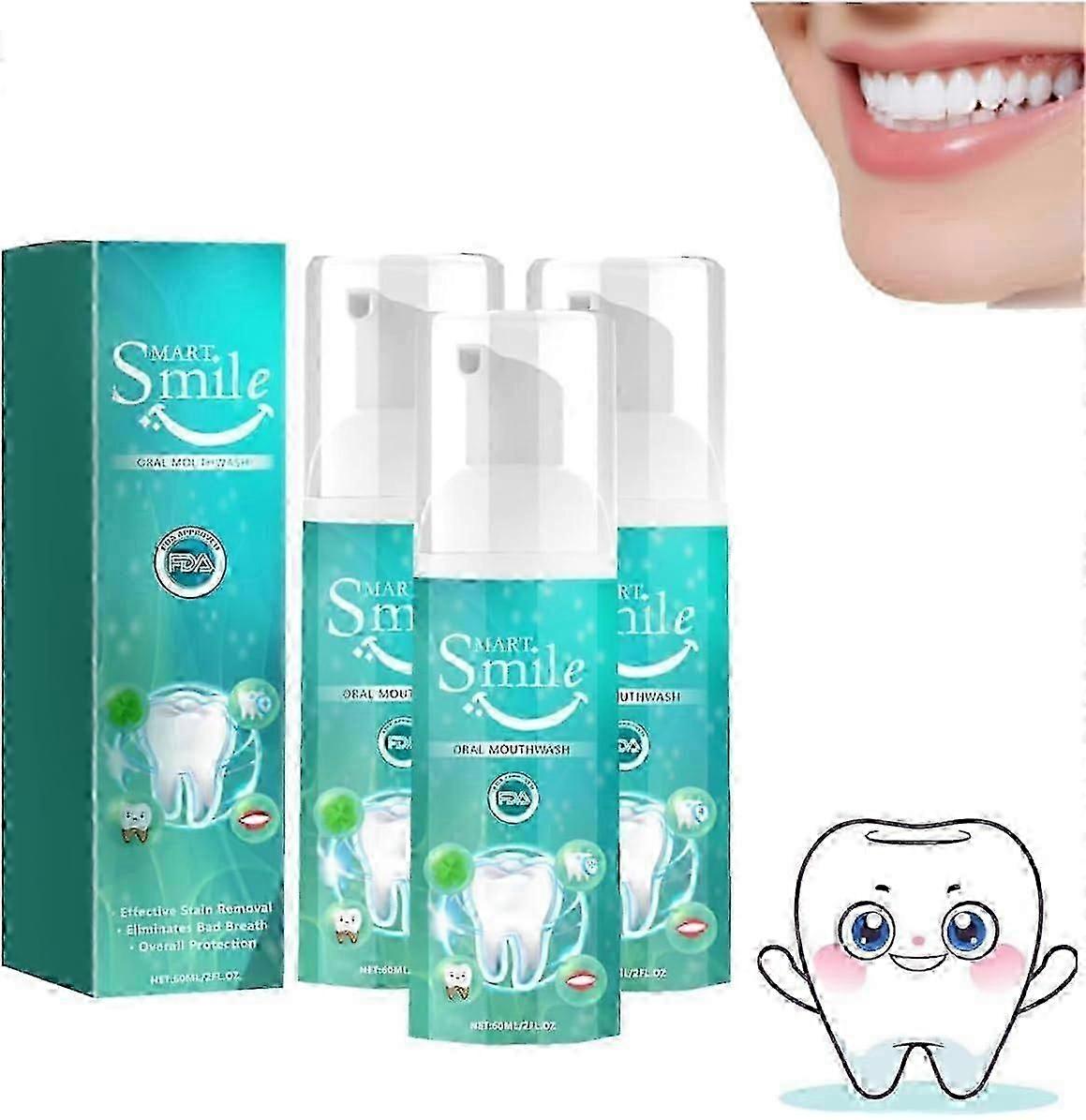 Smart Smile στοματικό διάλυμα, στοματικό διάλυμα υγείας ούλων, αφρός οδοντόκρεμας στοματικού διαλύματος, αφαίρεση τρυγίας, λεύκανση δοντιών, εξάλειψη της κακής αναπνοής