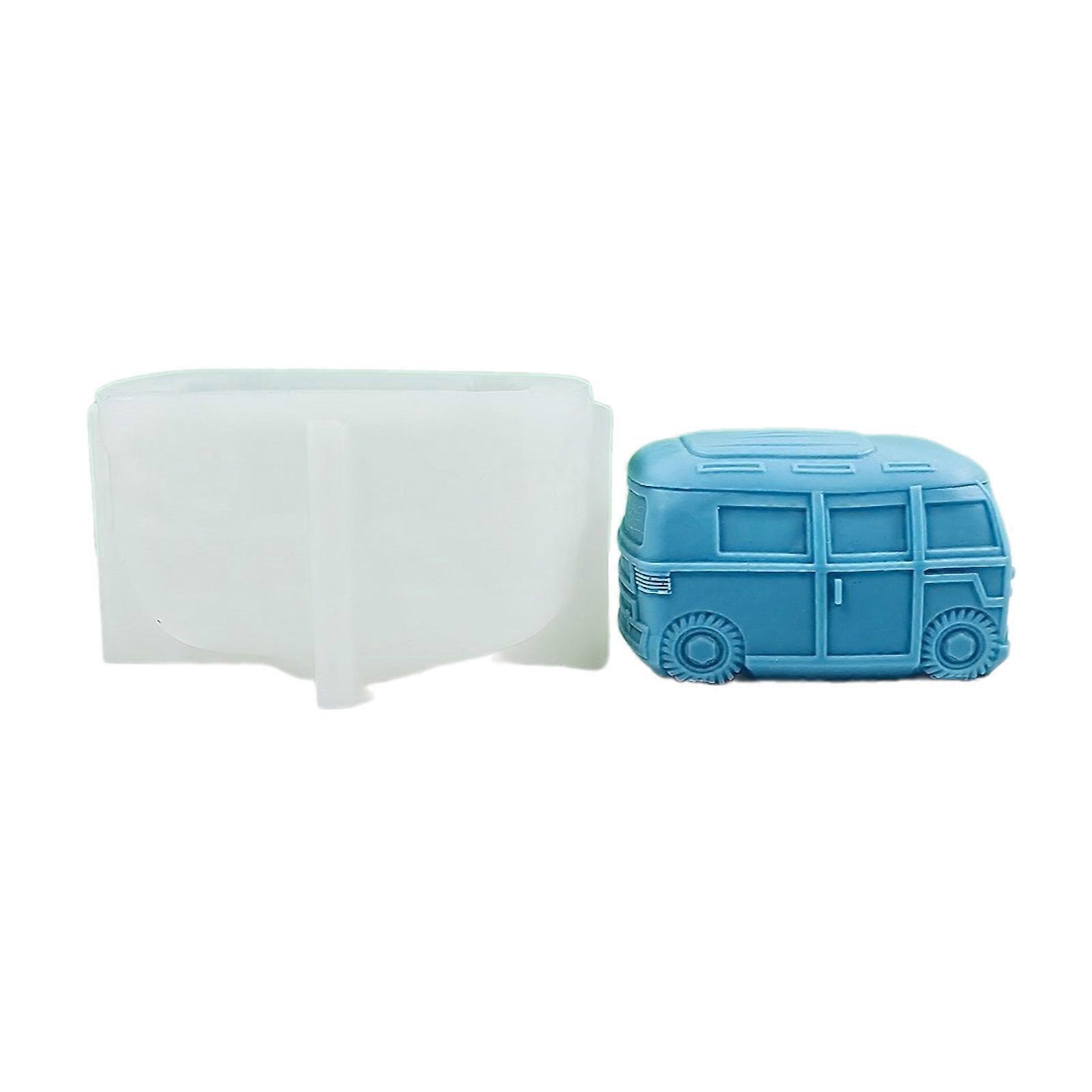 3D Bus Shape Silicone Mold Aromatherapy Candle Making Mould Handmade Soap Exploy Resin Molds Home Decorations for Home