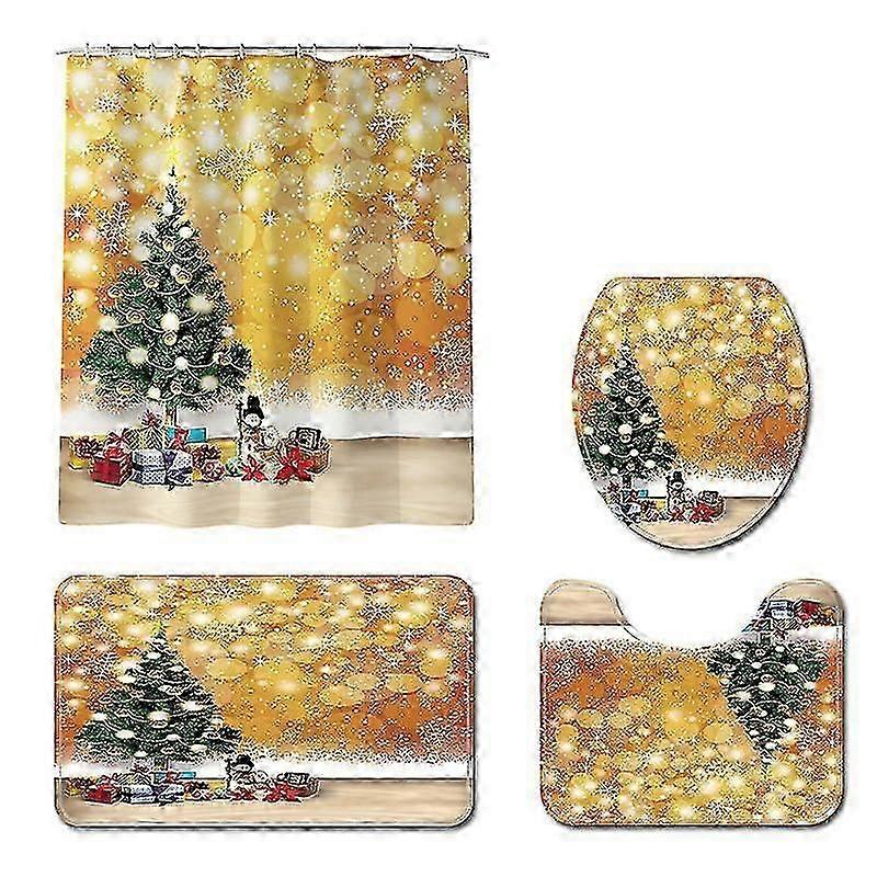 Mng Christmas Tree Decoration Toilet Floor Mats