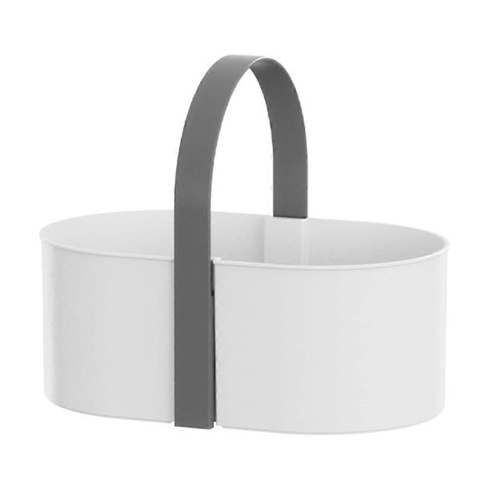 TKdaddy Storage Holders & Hooks Single Layer Desktop Organizer Basket Multifunctional ABS Storage Rack with Arched Handle