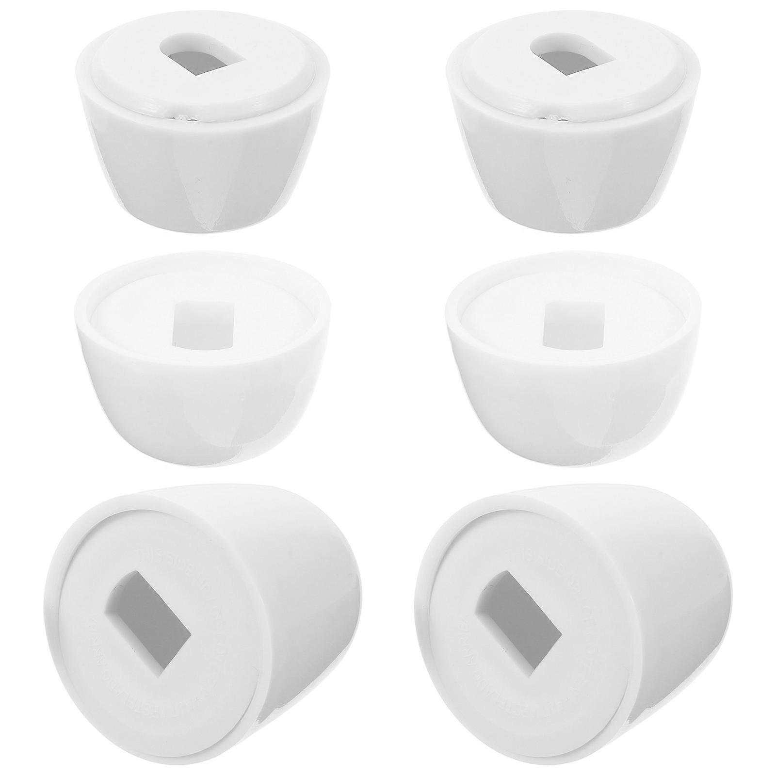 6 Pairs Toilet Bolt Caps with Washers – Durable, Lightweight Bathroom Accessories for Stable Toilet Floor Bolt Installation, Easy to Use, Simple