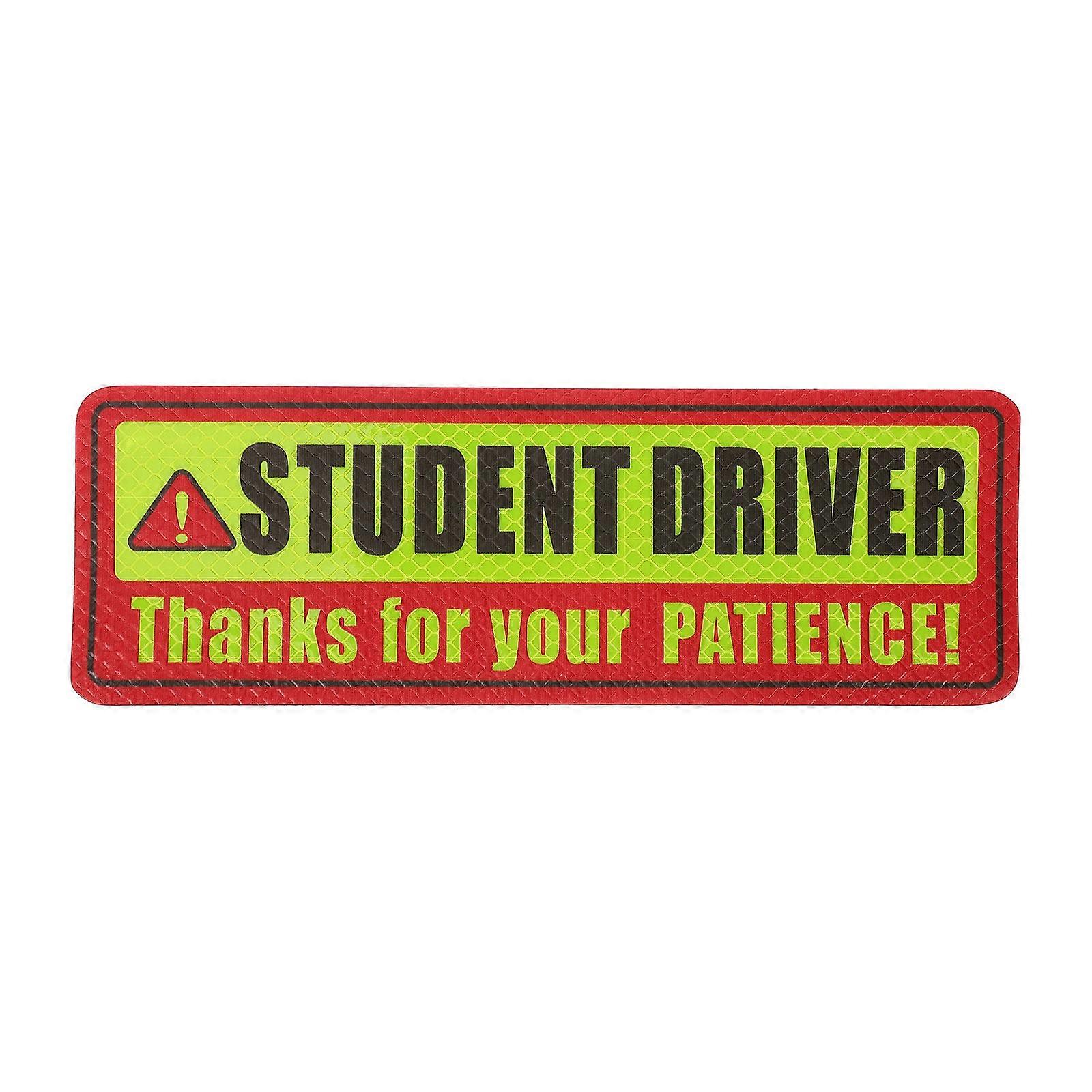 Magnetic Sign for Learner Drivers, Prominent Reflective Feature for Security