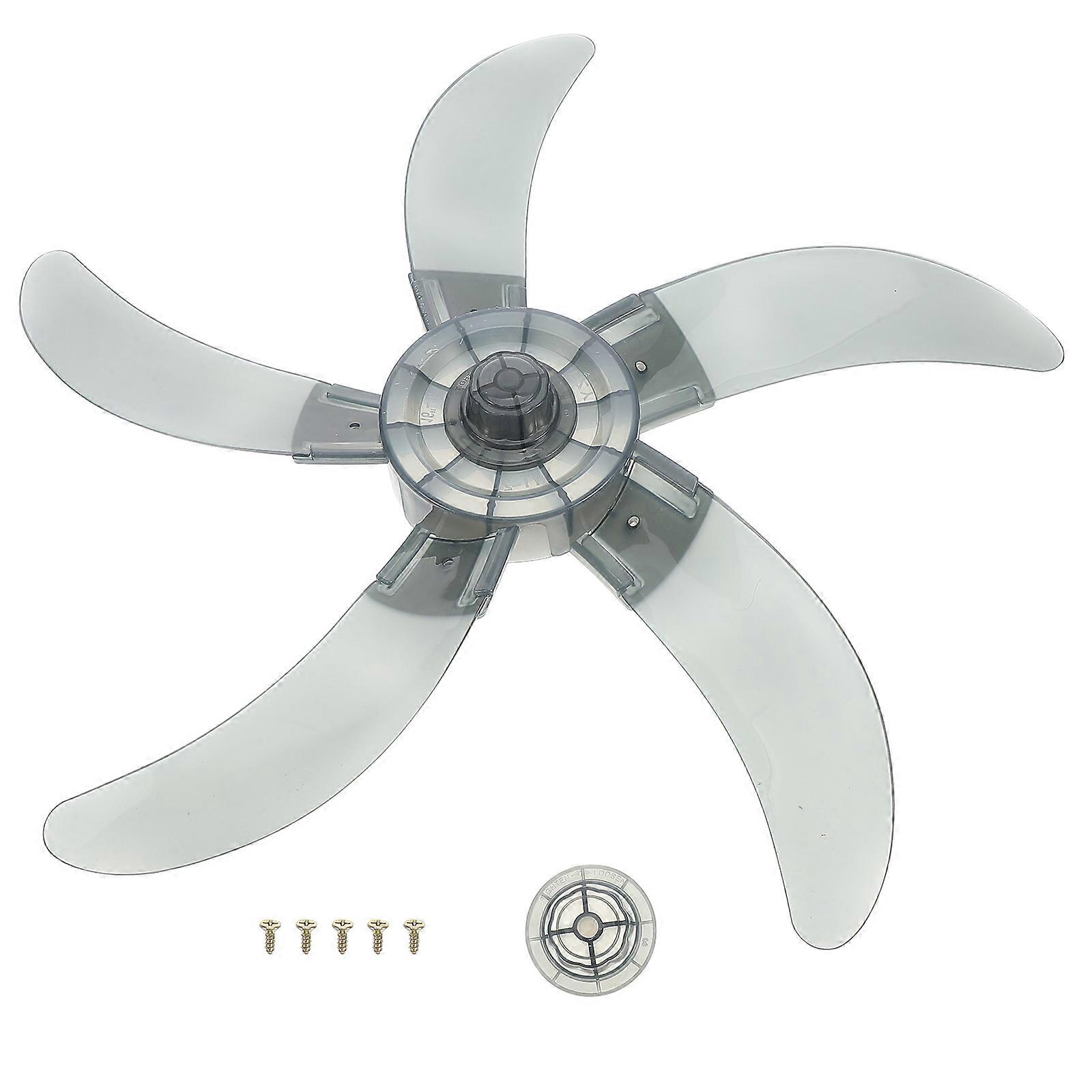Plastic Fan Replacement with Nut Cover, Thickened Design for Strong Winds, Suitable for Pedestal, Table, and Wall Mounted Fans, Quiet Operation for