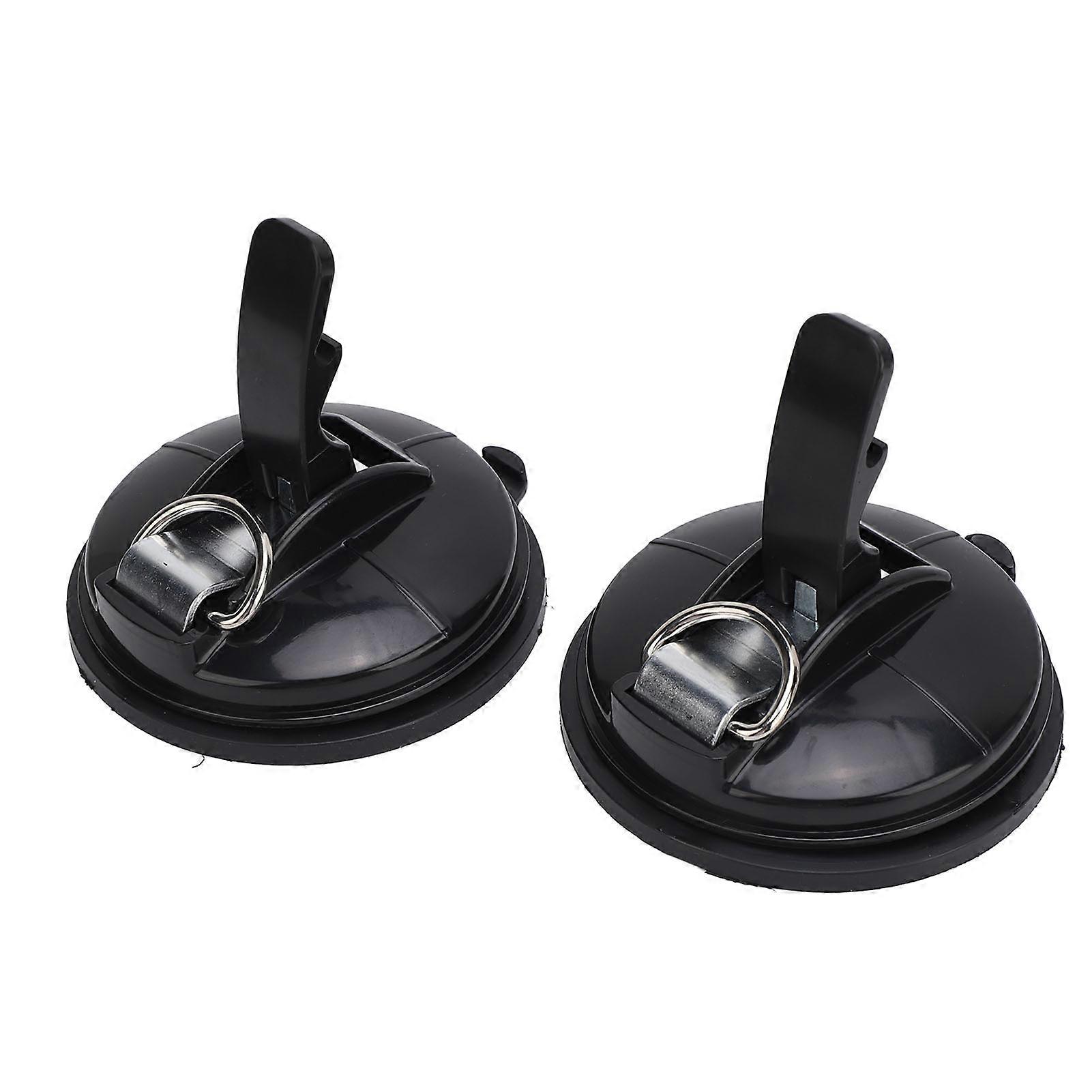 2pcs RV Saugnapf Haken Strong Hold Power Runde Markise Saugnapf für T6 T5 T4 T6.1 Camper Caravan Wohnmobil Schwarz