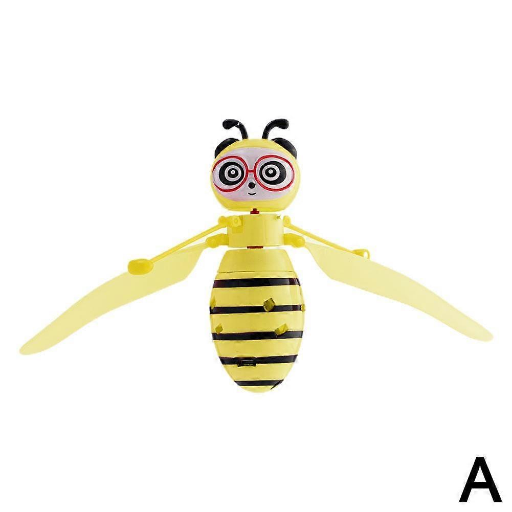 RC Bee Toy with Infrared Sensor LED Lights Safe Flight for Kids Adults Fun Time
