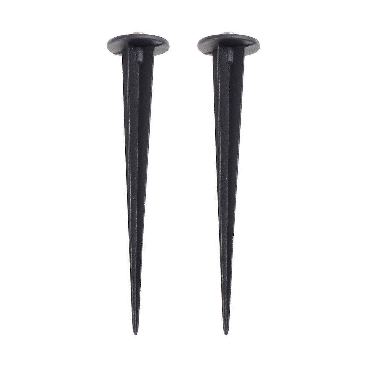 Diecast Aluminum Ground Plug Stakes for Outdoor Lawn Lamps Rustproof Screw Spotlight Accessories for Garden Path & Landscape Lighting (2pcs)