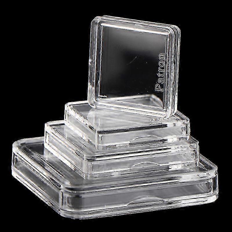 トークンボードゲーム収納ボックス用の10pcsスクエアクリアプロテクターケース