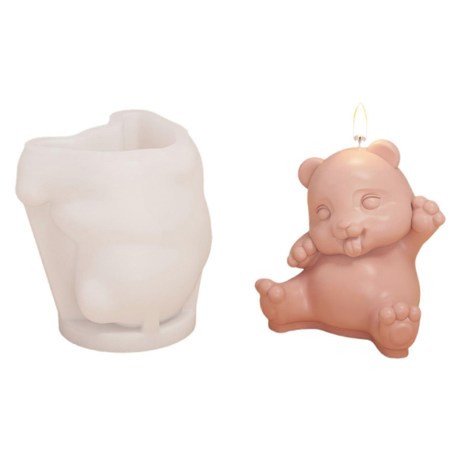 Panda-Shaped Candle Molds, Bamboo-Silicone Molds, Cake Decorating Tool, Creative Candle Craft Kit