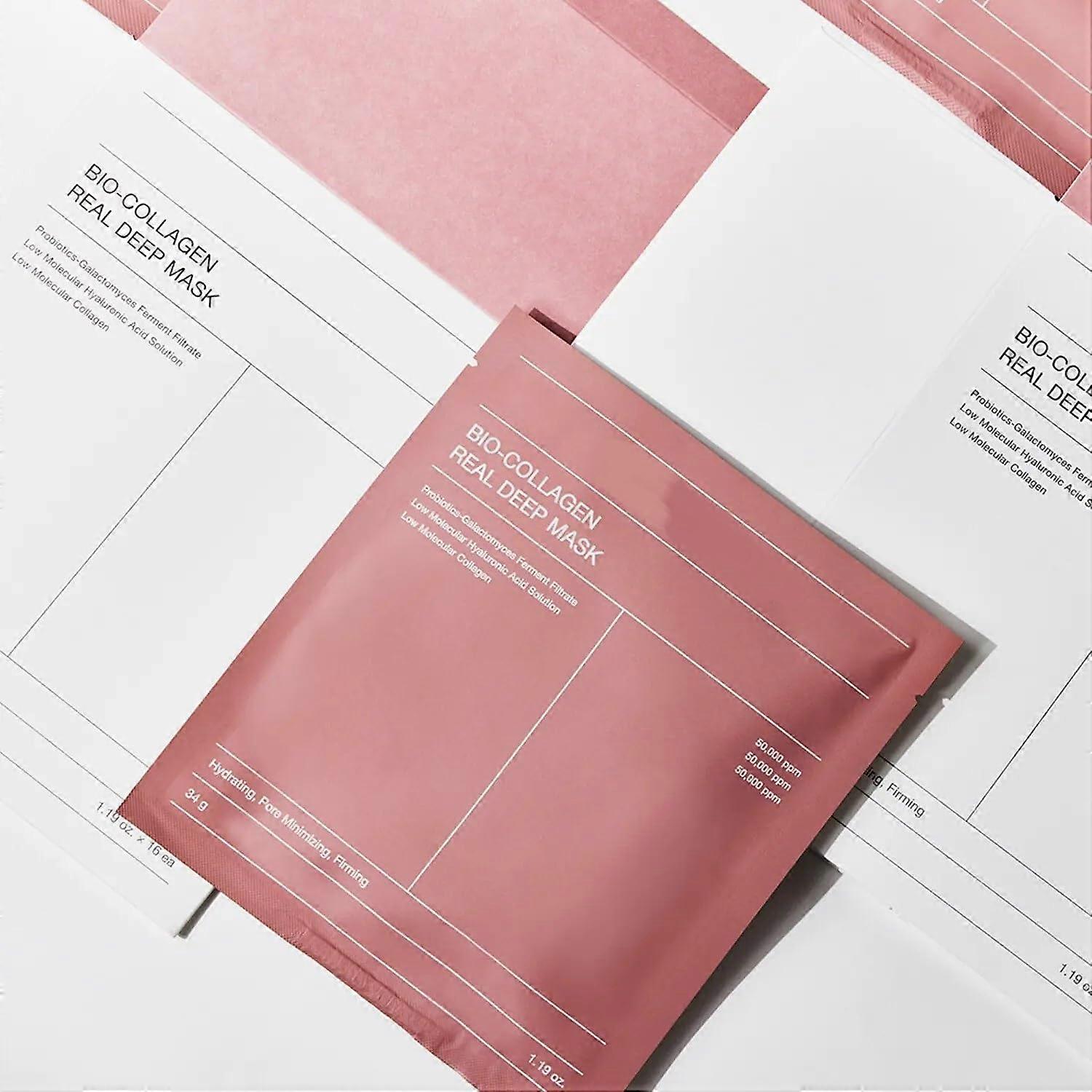 Bio-Collagen Real Deep Facial Overnight Mask 34g X5 Pack Hydrating Pore-Minimizing Firming