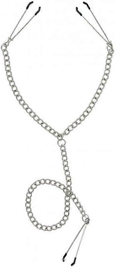 Nipple to Clitoris Tweezer Clamp Set Silver