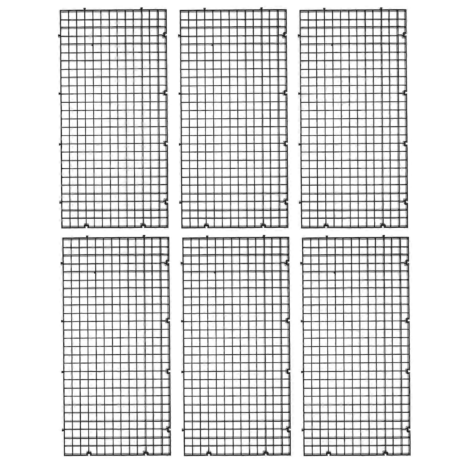 6pcs Plastic Fish Tank Isolation Divider Filter Grid Plate Aquarium Net Divider Holder